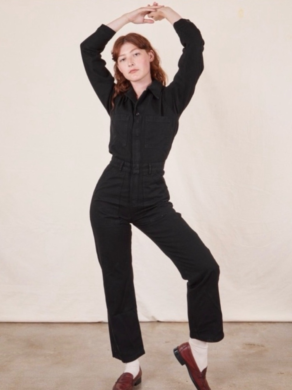 Big Bud Press long sleeve black jumpsuit size small